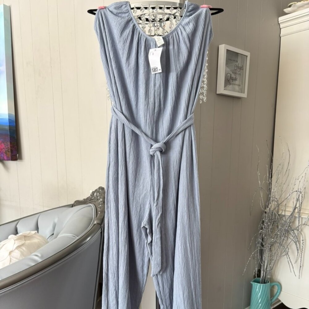 NWT Light Blue Belted Jumpsuit sz XL from H&M